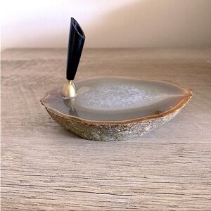 Agate Pen Holder Naturalism Office Decor Desk Pen Graduation Gift Hand Crafted